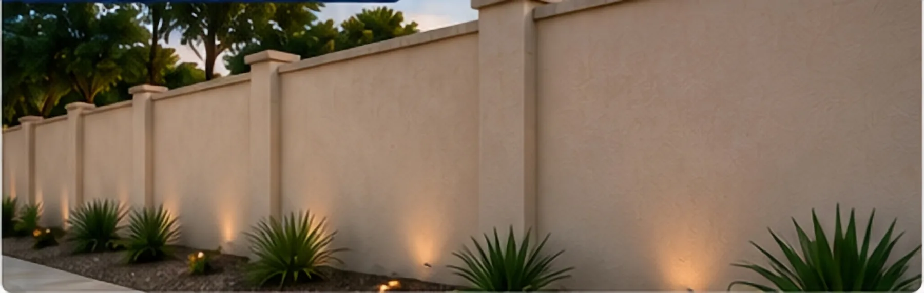 With smooth stucco finish