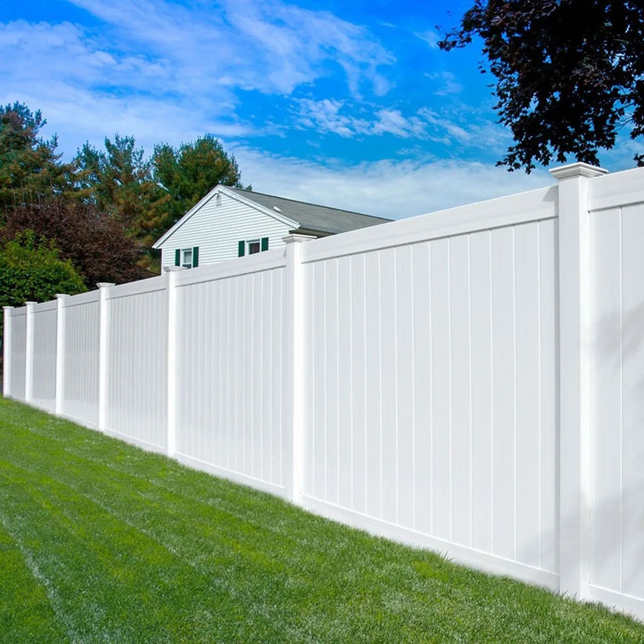 PVC privacy fence in a Los Angeles back yard