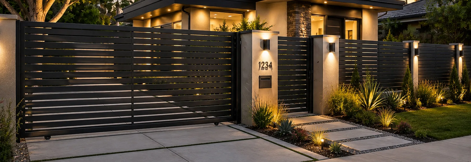 Hero Modern Slat Gate