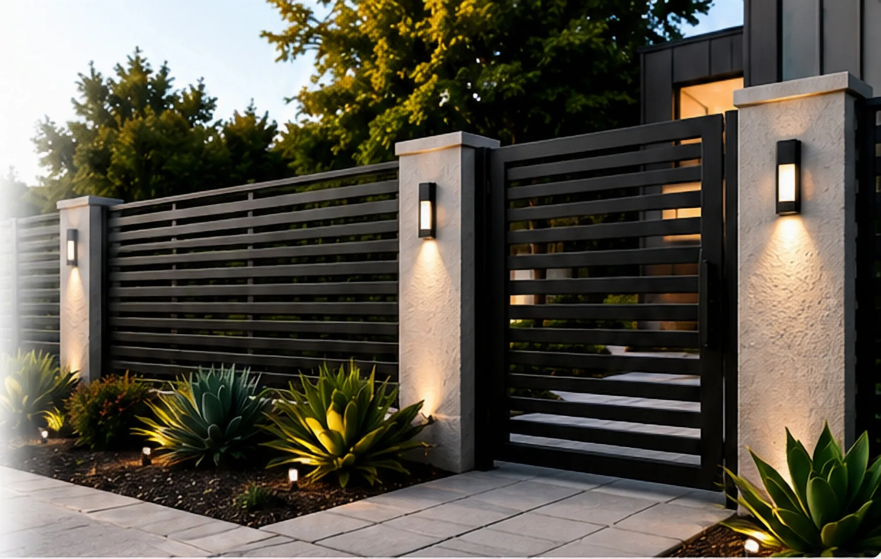 Metal fence installed by Payless Fence Repair in Los Angeles