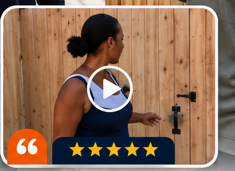 Customer video review of a gate installation